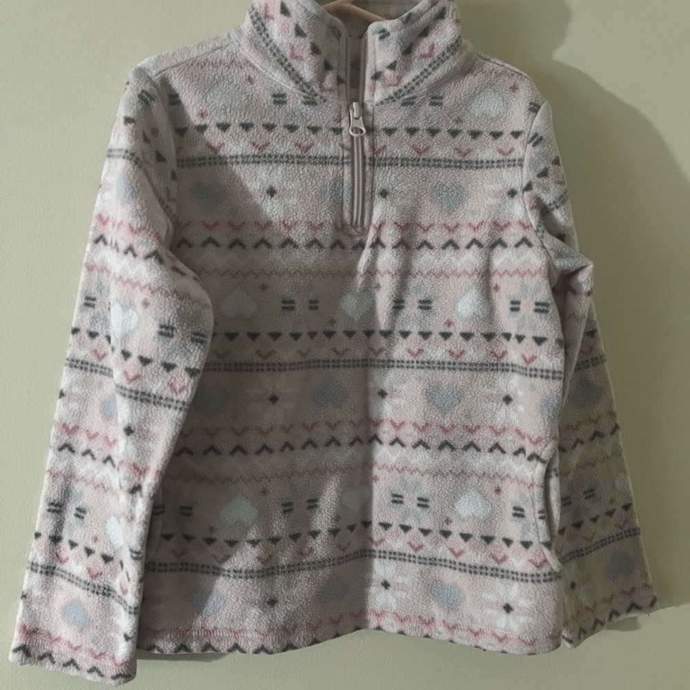 The Children's Place Pink and Gray Patterned Sweatshirt